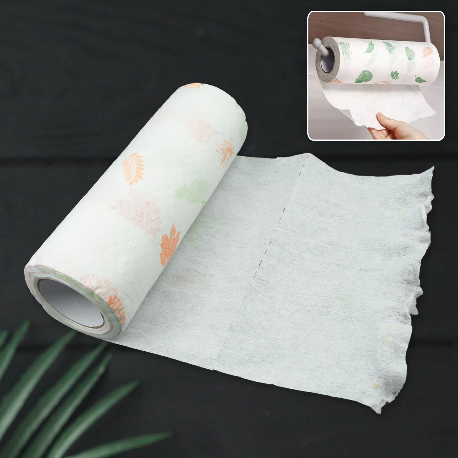 9429 Non Woven Reusable and Washable Kitchen Printed Tissue Roll Non-stick Oil Absorbing Paper Roll Kitchen Special Paper Towel Wipe Paper Dish Cloth Cleaning Cloth 40 sheets / Pulls 9429 Non Woven Reusable and Washable Kitchen Printed Tissue Roll Non-stick Oil Absorbing Paper Roll Kitchen Special Paper Towel Wipe Paper Dish Cloth Cleaning Cloth 40 sheets / Pulls